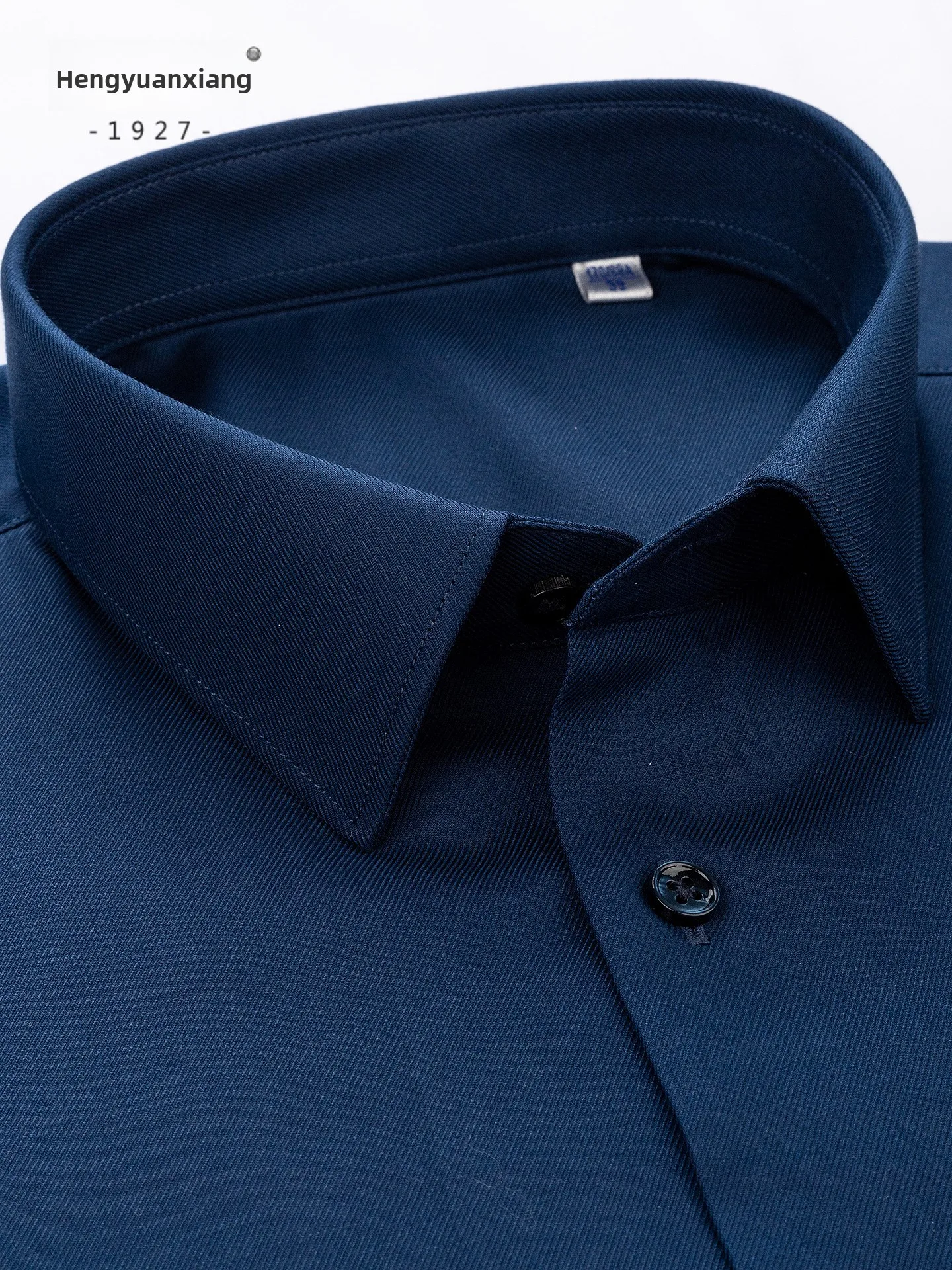 Warm Thick Long Sleeve Casual Shirt for Men Youth Winter Fashionable Blue Standard Fit Comfortable Polyester Modal Elastic Fiber