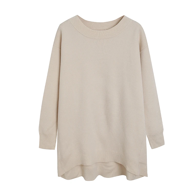 

Women's Loose Fit Casual round Ne Knitwear Winter New Sle College Sle Versatile Long Sve Polyester Acrylic Fiber