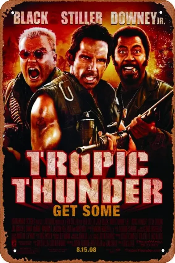 Tropic Thunder Movie (2008) Plaque Poster Metal Tin Sign 8