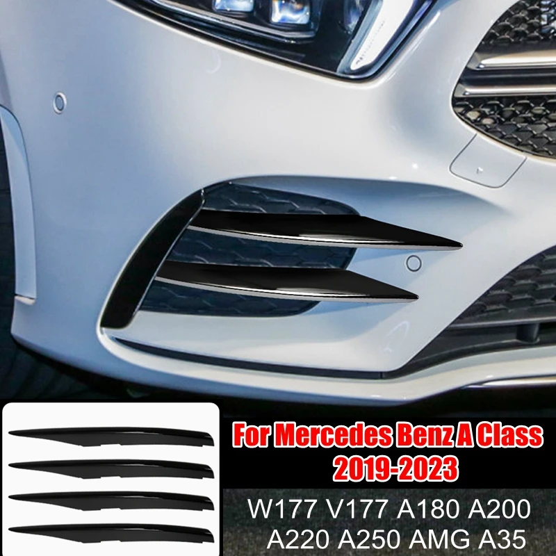 

For Mercedes Benz A Class W177 V177 A180 A200 A220 A250 2019 2020 2021 2022 2023 Car Front Fog Lamp Decoration Strips Trim Cover