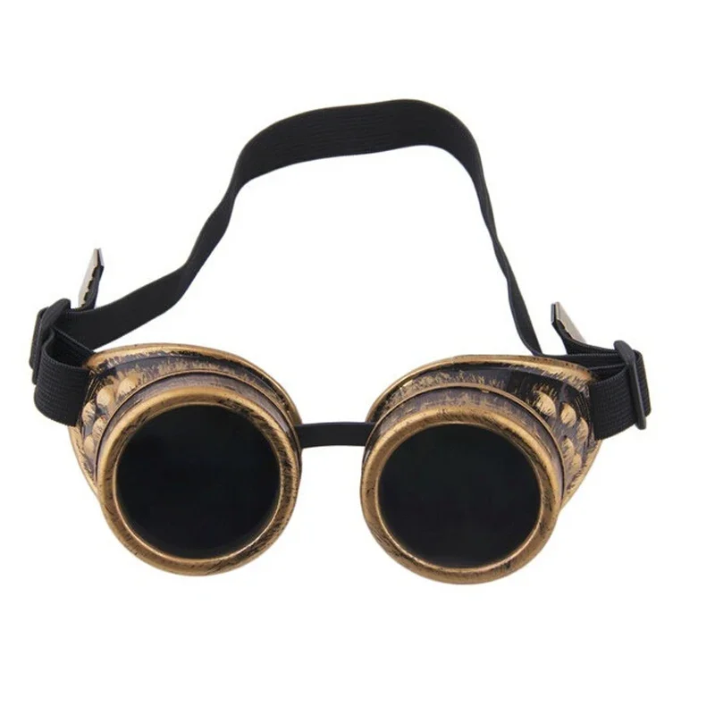 W stylu Vintage Steampunk okulary Heavy Metal kierowcy okulary zaćmienia soczewki kaski gotycki styl dla dorosłych Cosplay dekoracje na Halloween