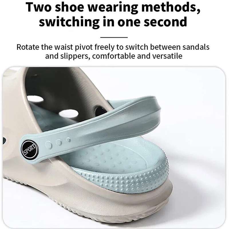 Men's Fishing Hole Shoes, Outdoor Slippers, Summer Anti Slip Toe EVA Fashionable Sandals, Hiking and Cycling, Outdoor Beach Shoe