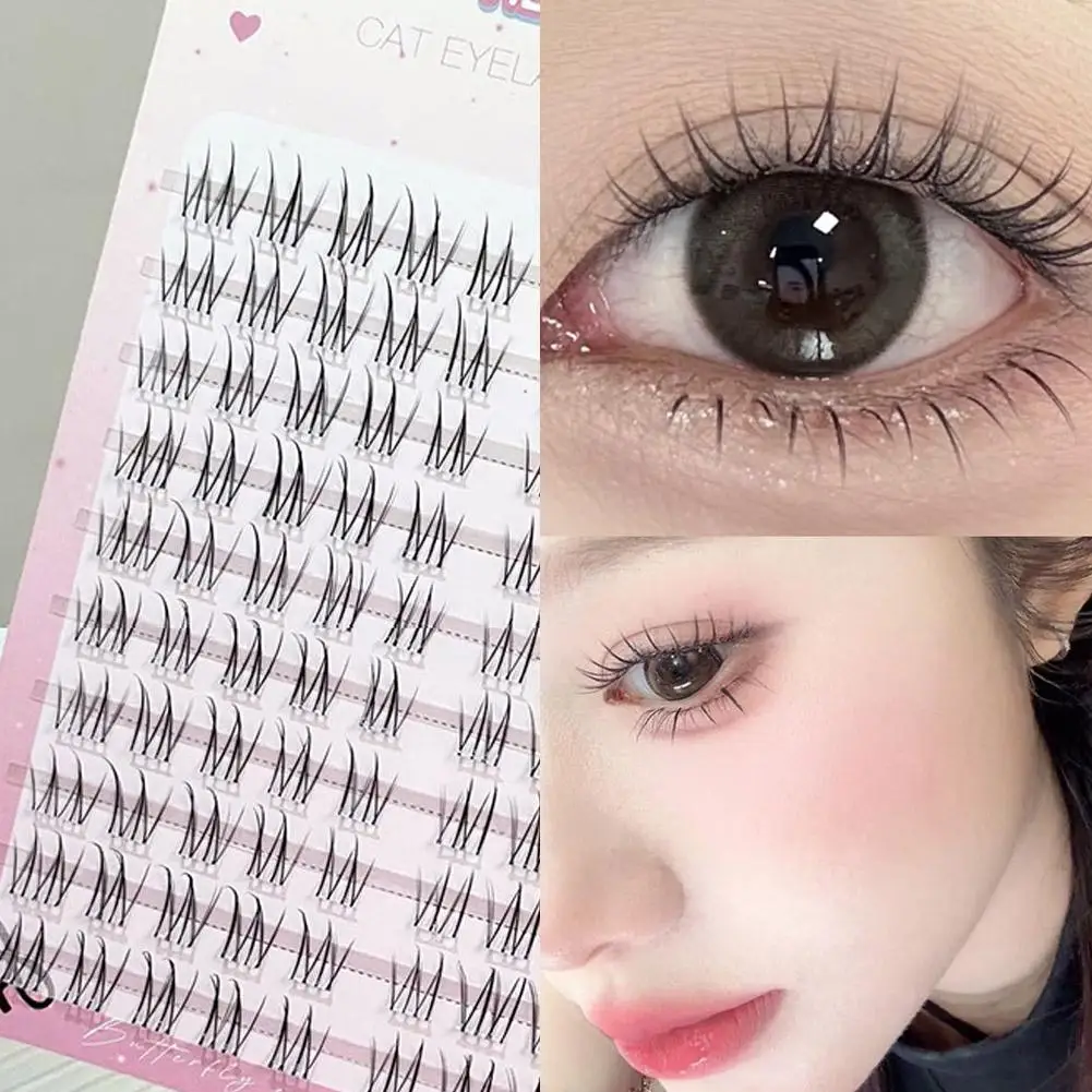 30/60/100 Clusters False Eyelashes Natural self-adhesive Individual Cluster Upper Eyelashes Segmented Curling Eyelash Extension