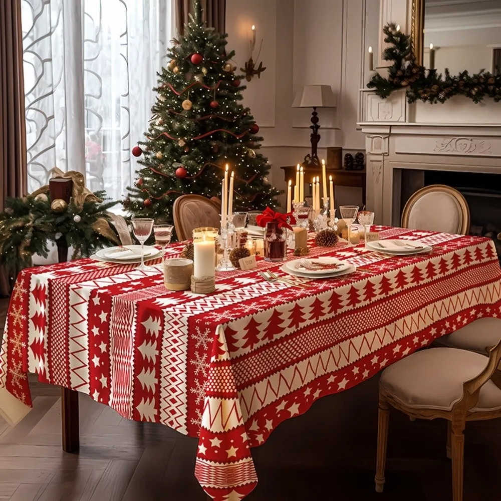 100*140cm Weihnachten Tischdecke Verdickte Waschbar Weihnachten Dekorative Tisch Abdeckung Hitzebeständige Weihnachten Party Tisch Läufer Tisch