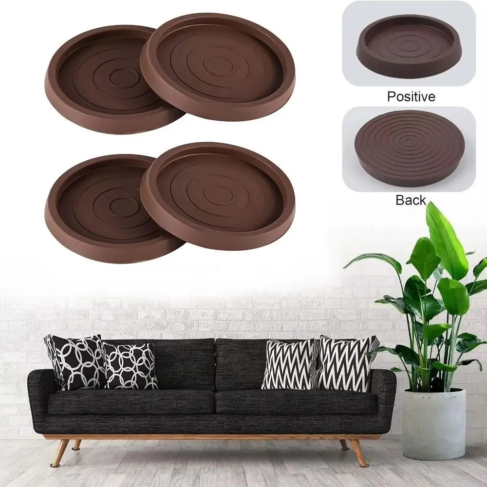 

Round Rubber Anti Slip Caster Cup Anti-Skid Portable Furniture Stoppers Quick Install Protect Carpet Furniture Pads Dorm