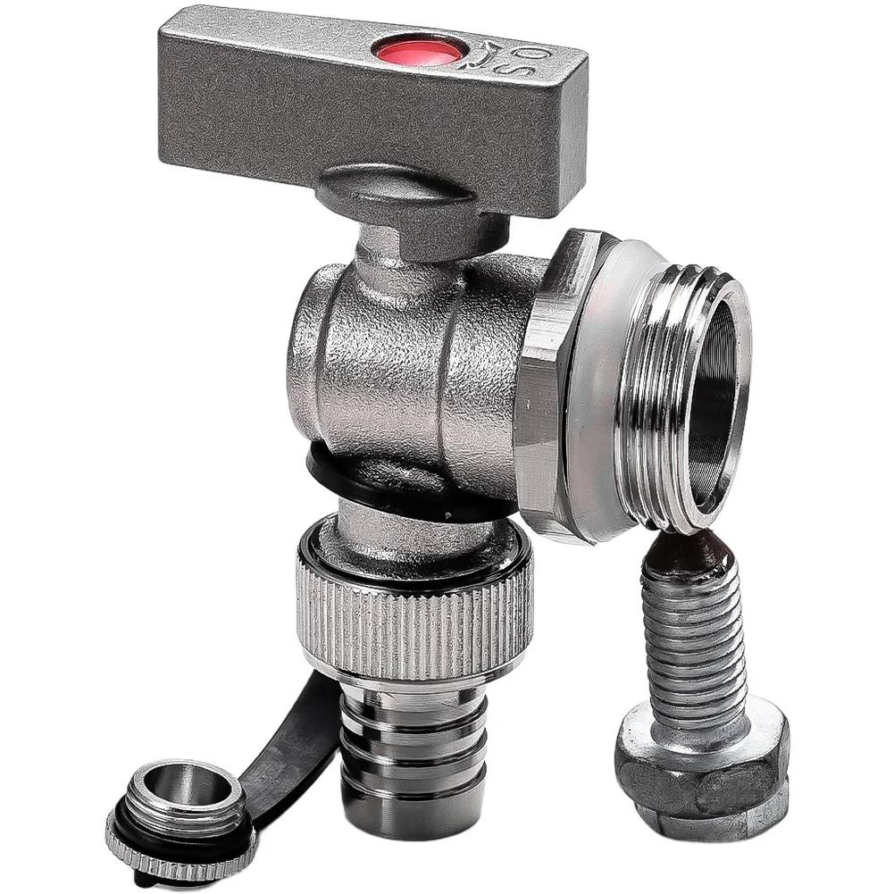 

6-point Fitting Copper Drain Valve For Heating System Maintenance Copper Construction Extra-large Flow Channel