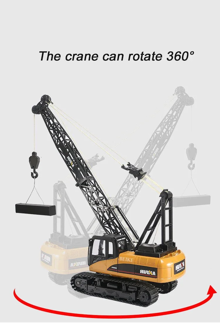 2020 Hot style mini crane remote control wireless, Remote control toys 15 Alloy Crane remote control toy crane