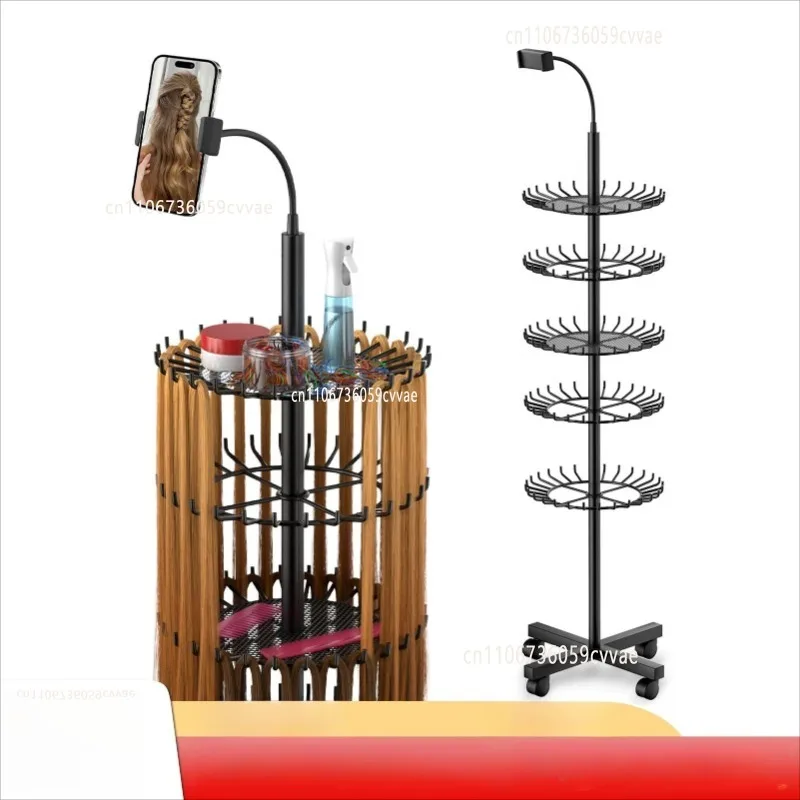Stand-up Hair Extender Braided Hair Stand with Phone Holder for Displaying and Separating Hair