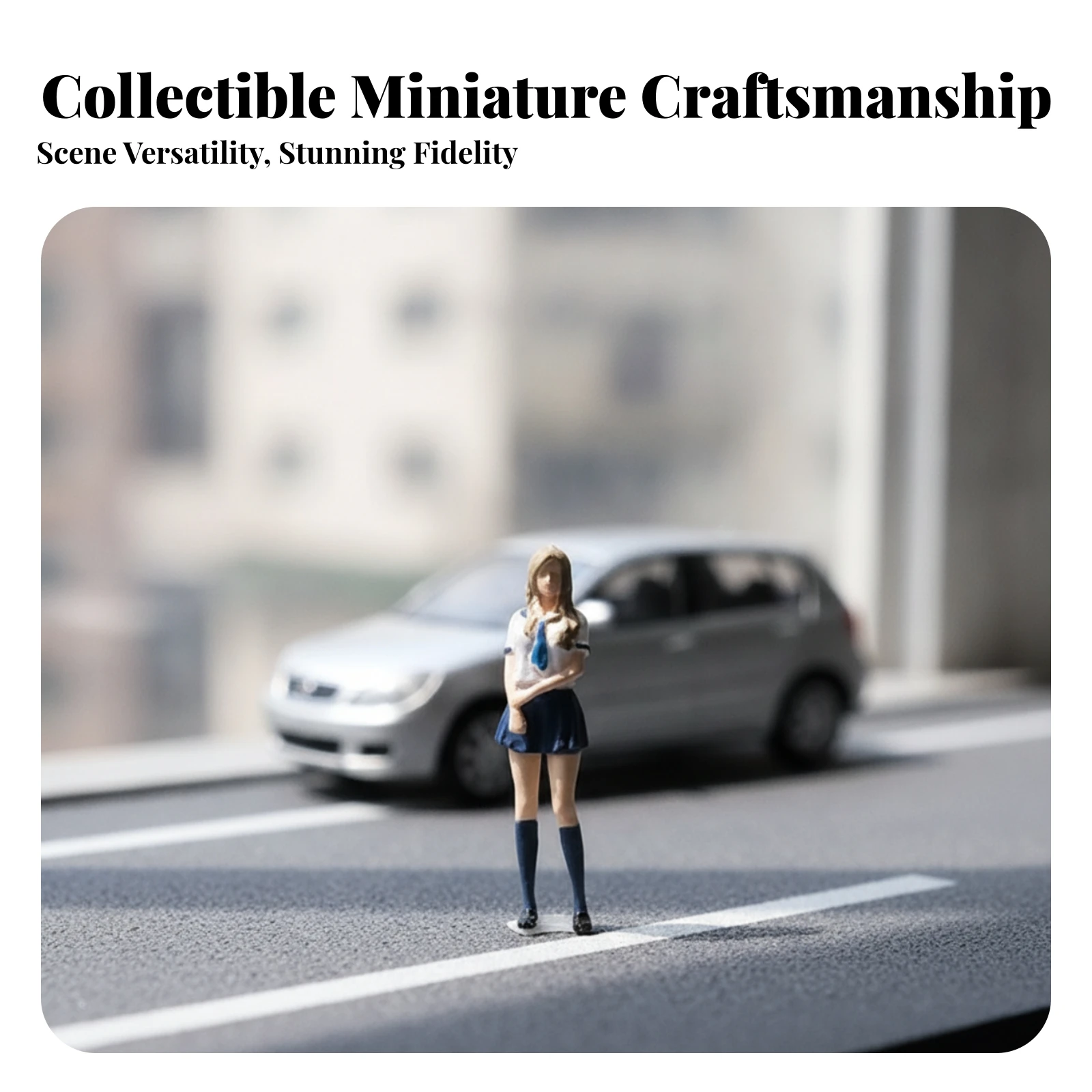 Resin Figurine Collectible Very Small 1/64 Scale Figure Diorama Figure Miniature Decor Single Piece