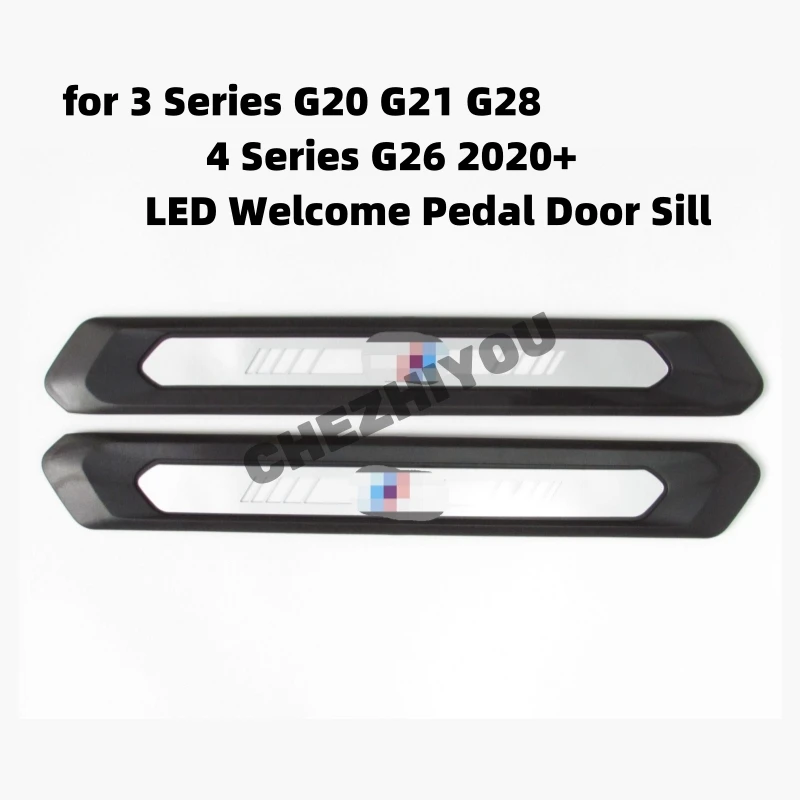 For BMW 3 Series G20 G21 G28 4 Series G26 2020+ LED Magnetic Induction Welcome Pedal Threshold Strip Door Sill No Wire Repalce