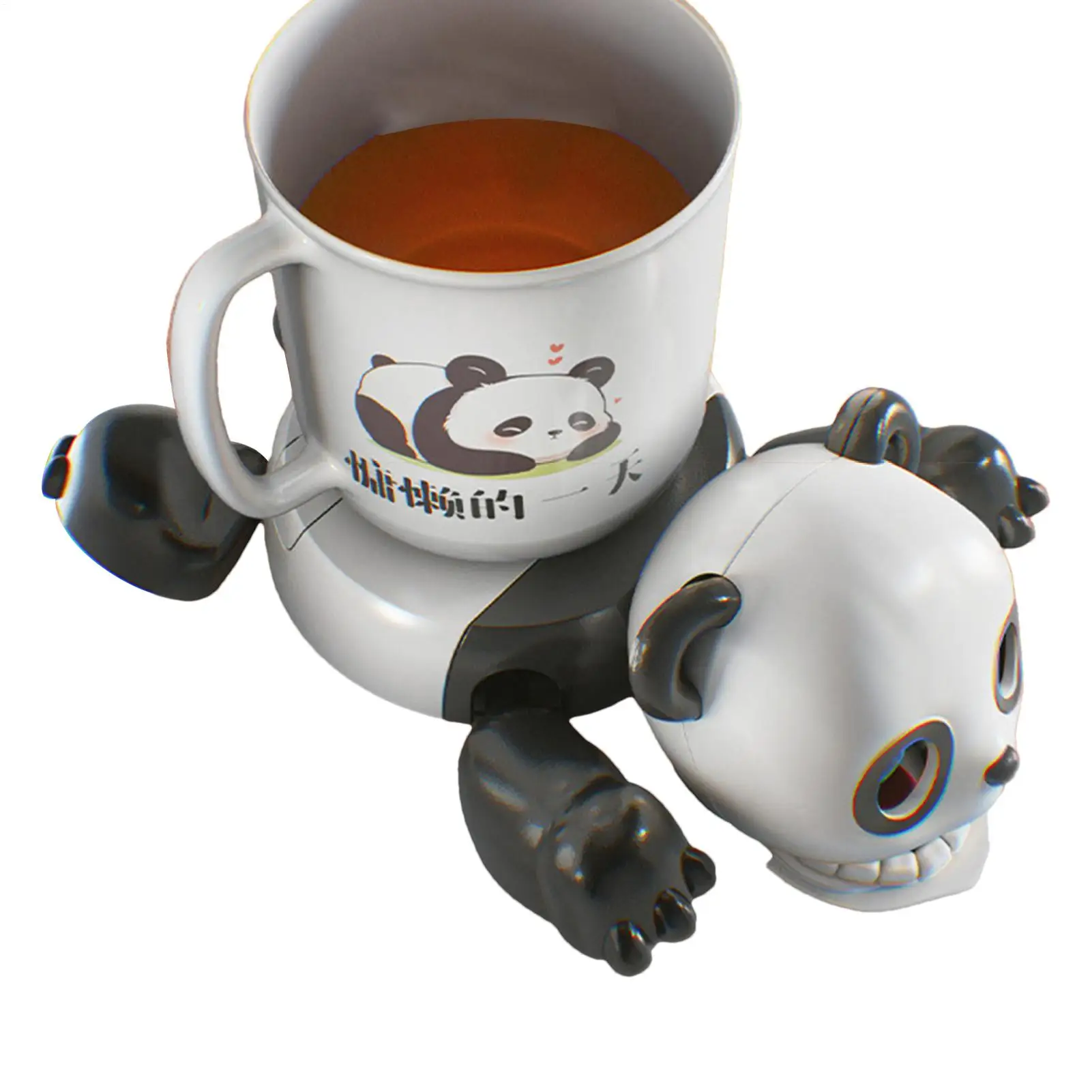 

Creative Coaster Panda Cup Pad Cute Animal Figure Ornament Drinks Holder Quirky Panicked Panda Ornament Home Decoration