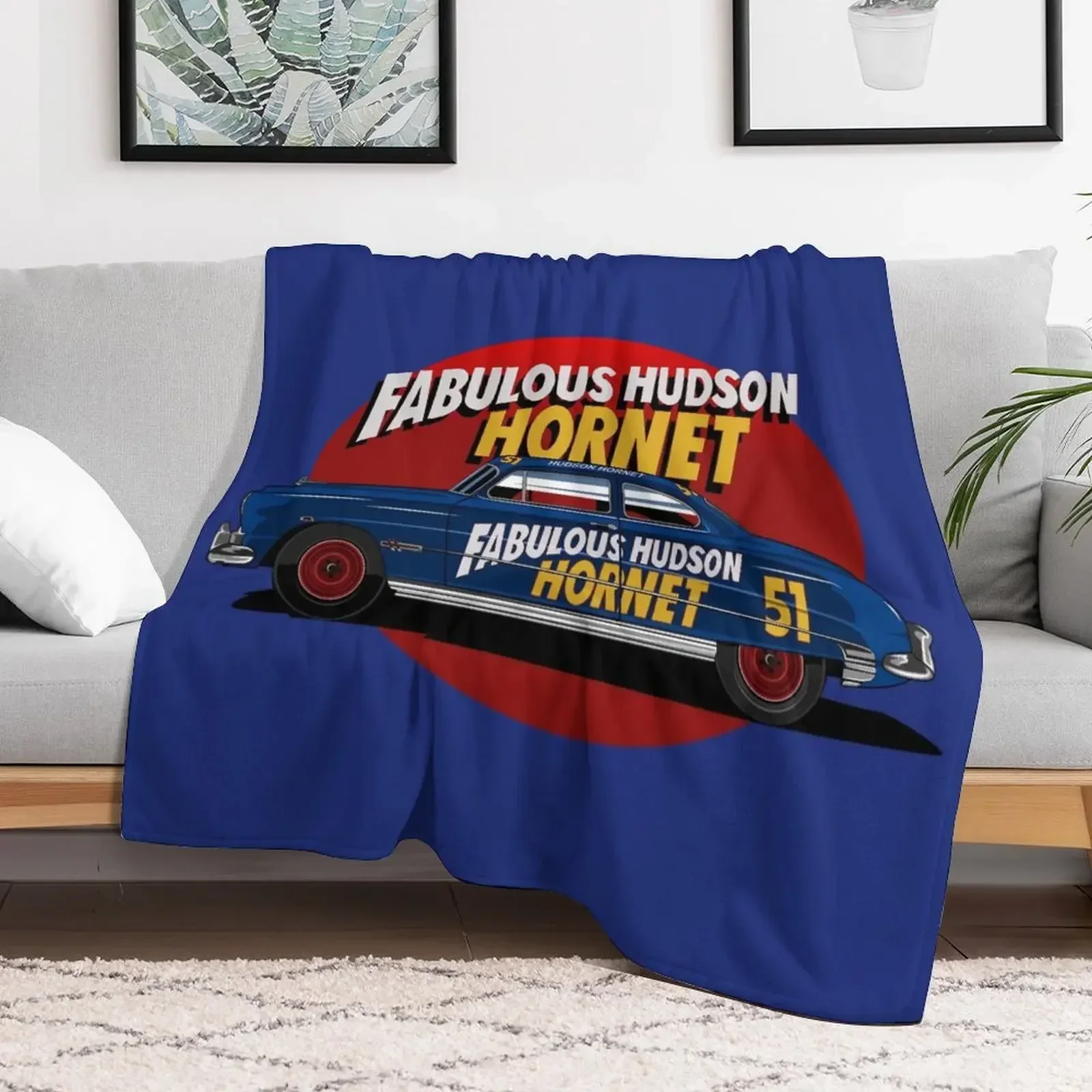

Fabulous Hudson Hornet illustration by petrothings Throw Blanket Hairy Soft Personalized Gift Beautifuls Blankets