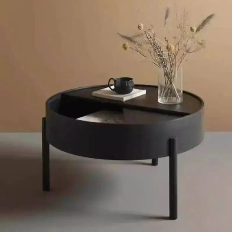 Room Vintage Neutral Coffee Table Round Rustic Bedroom With Storage Coffee Table Minimalist Classic Mesa Redonda Furniture