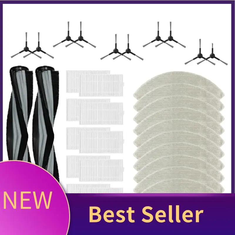 

A01M-Replacement Parts For Viomi Alpha 2 Pro / V5 Pro / V-RVCLM27B / V-RVCLM40B Vacuum Cleaner Main Side Brush Filter Mop