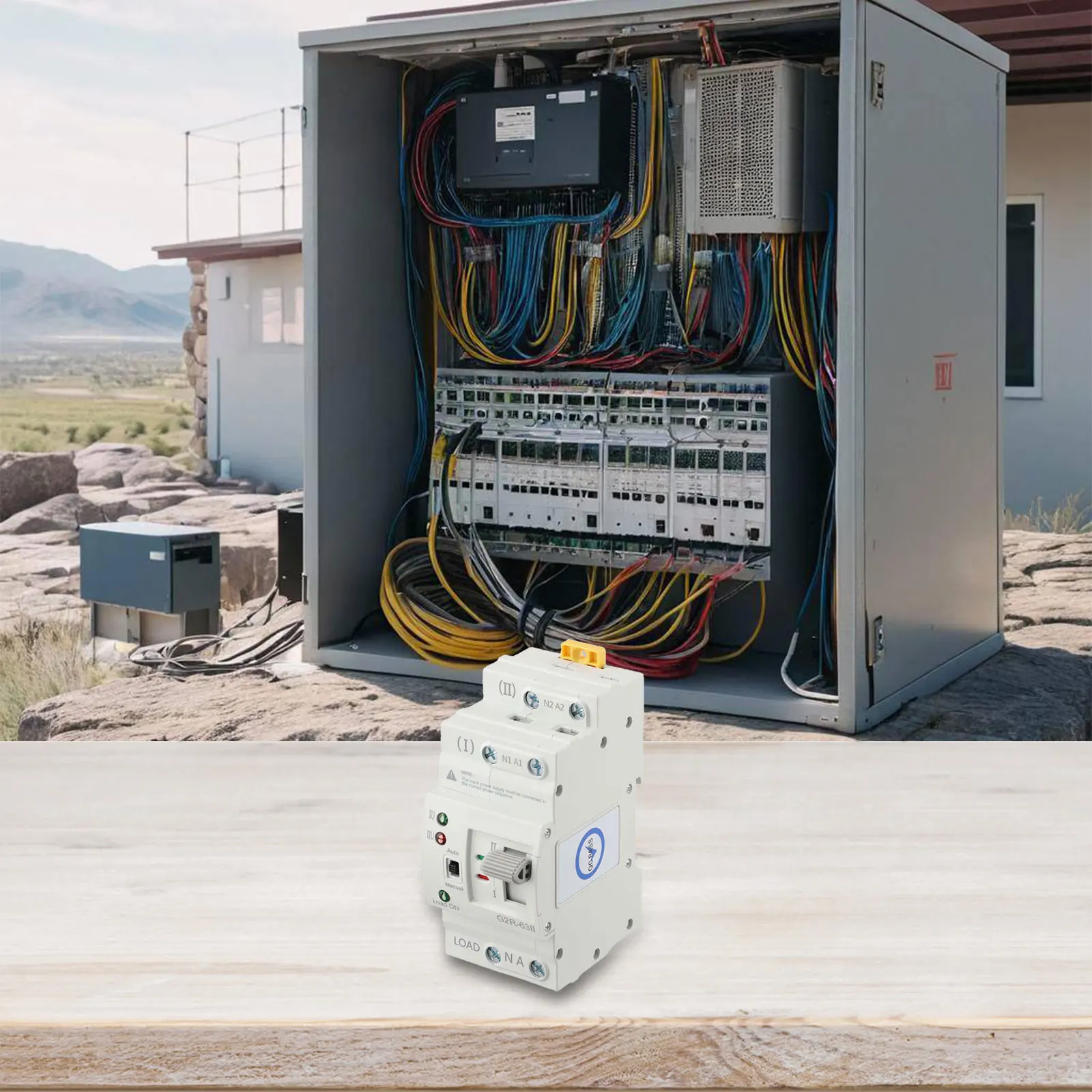 

Dual Power Electrical Transfer Switch for ATS 2P 63A 220V Designed for Generator Use to Automatically Manage Power Sources