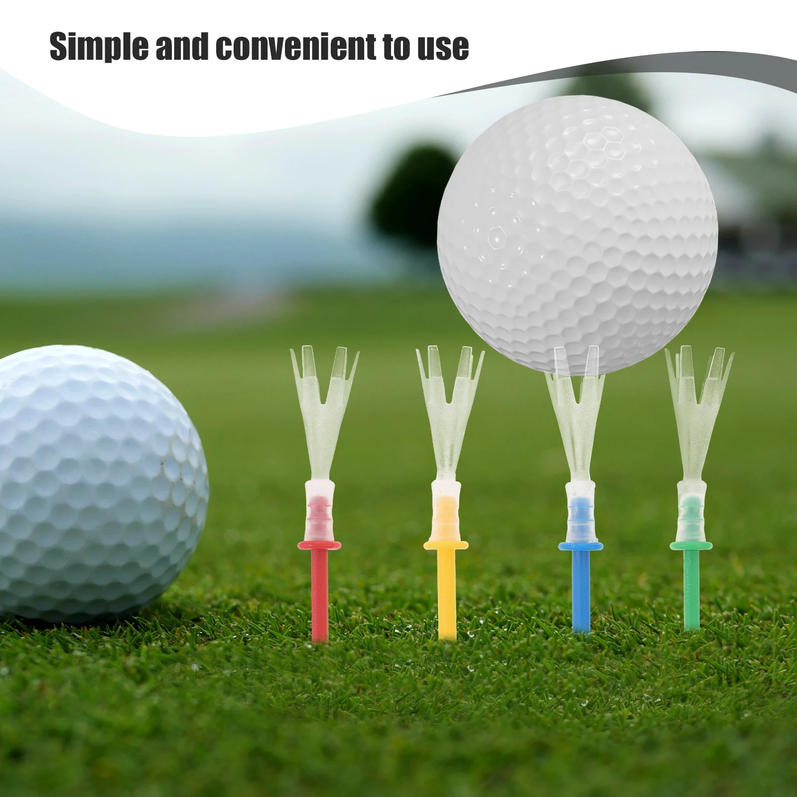 

16 PCS Golf Mixed Color Tees 4 More Yards Simulator Reusable Golfing Essentials