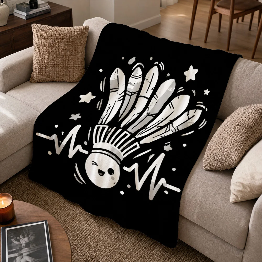Cozy Boho Feather Tribal Print Throw Blanket Sofa Couch Decor Novelty Cartoon Accent Warm Plush Fall Spring Winter Housewarming