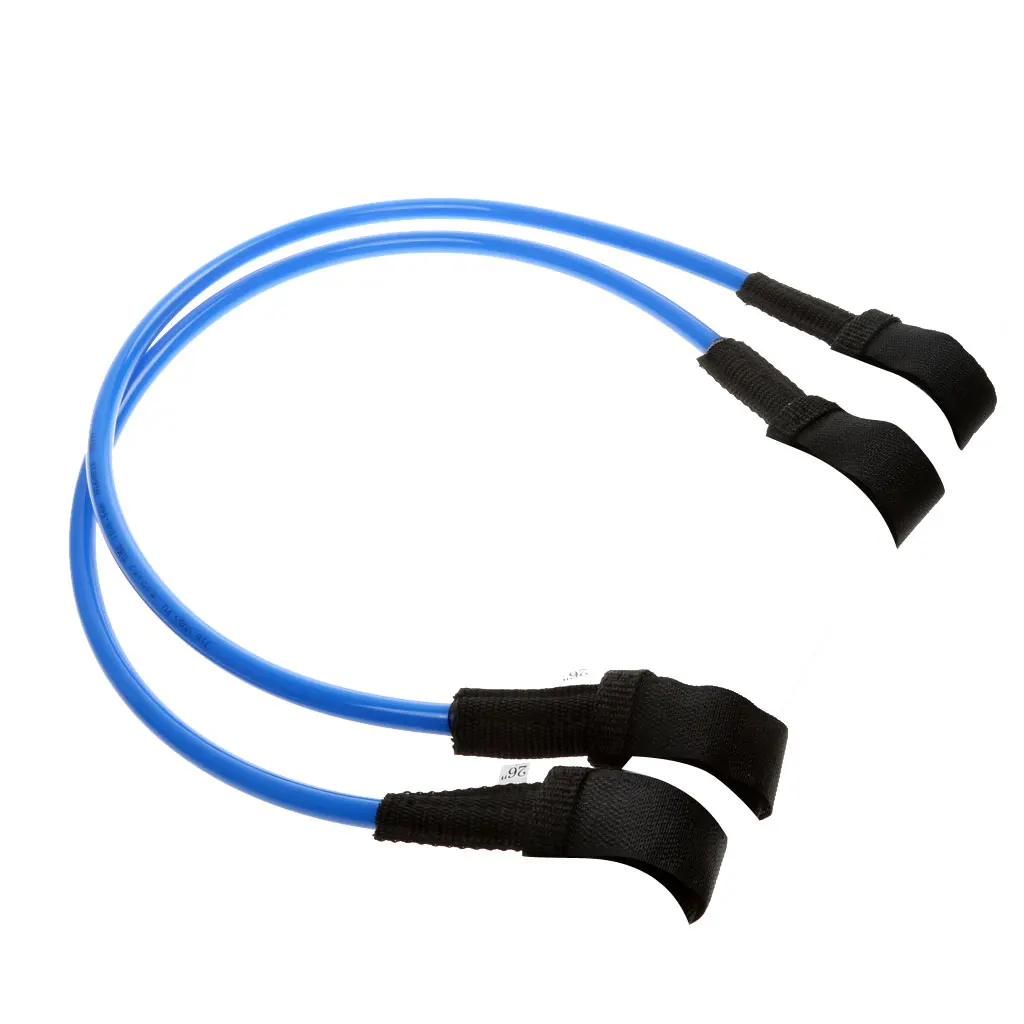 2pcs Blue TPU Windsurfing Fixed Harness Line - 26 inch