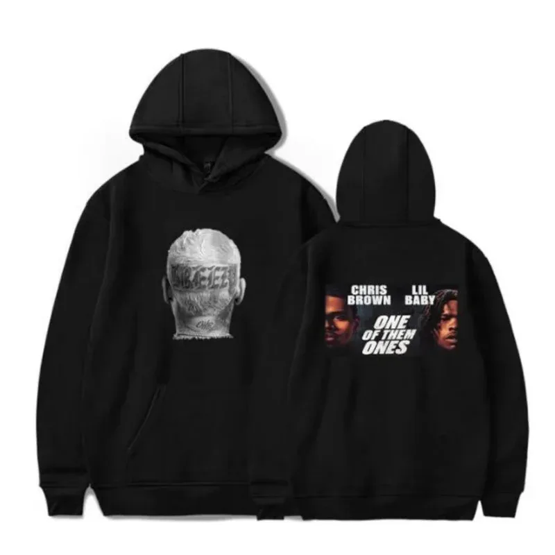 NewBreezy Under The Influence Tour 2023 Chris Brown Merch Hoodie Women Men Long Sleeve Pullover Hooded Sweatshirt Hip Hop Cl UD4