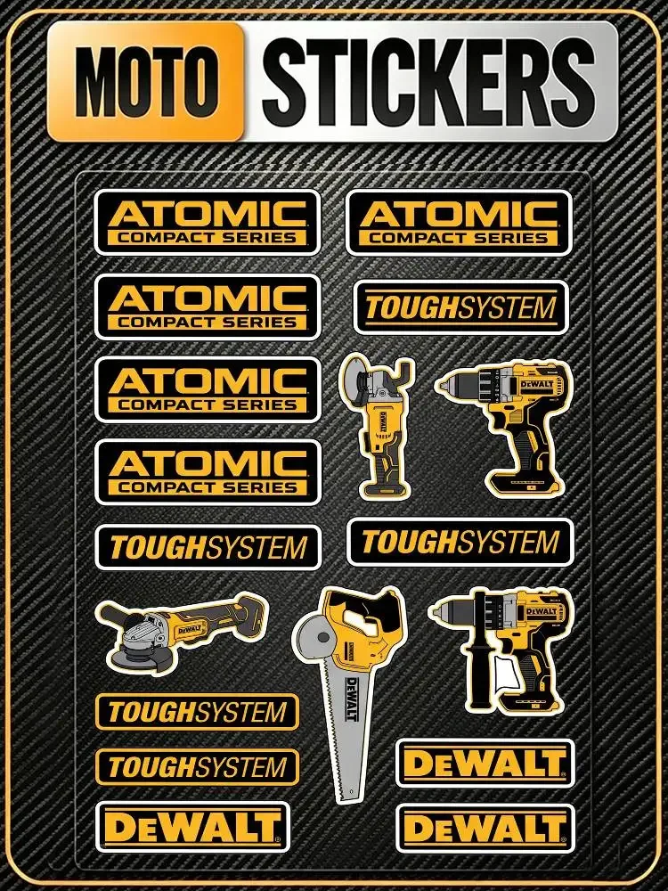 

For DEWALT Safety Reflective Waterproof Auto Decal Scratch Cover Stickers Universal For Bike Helmet Mug Refrigerator