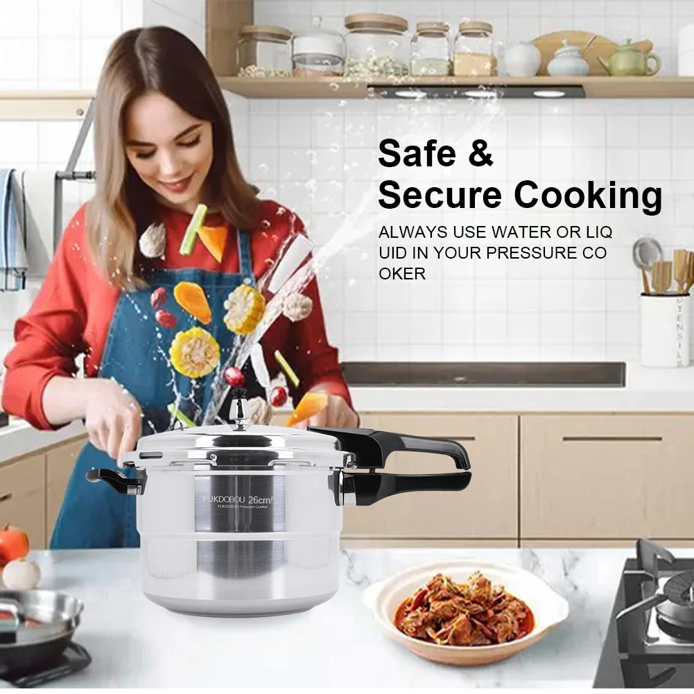 

Aluminum Alloy Pressure Cooker with Steaming Plate for Induction Cooker (9L)