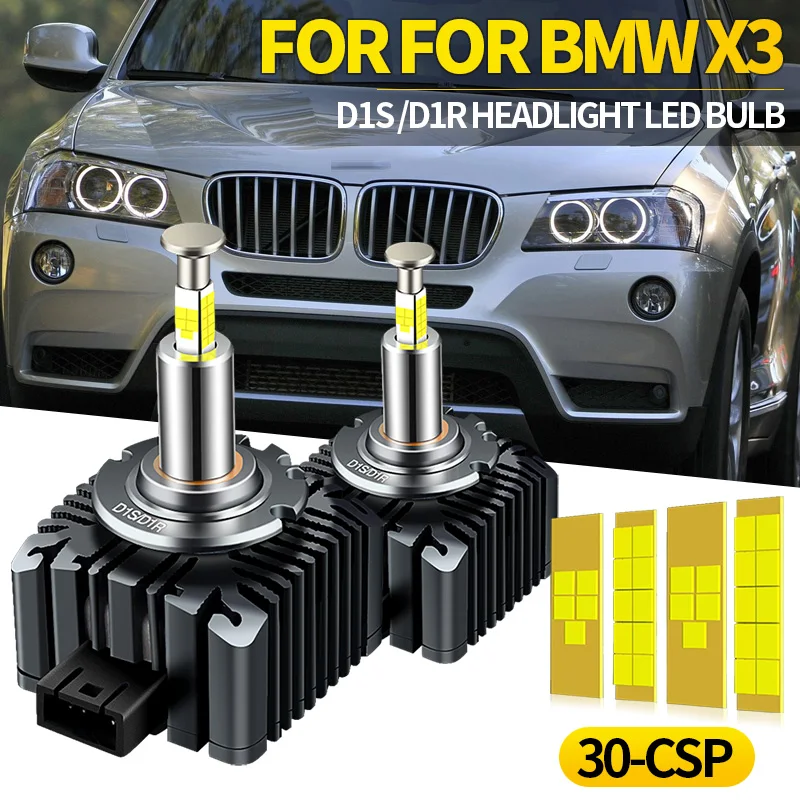 

2 шт. D1S D1R для BMW X3 2007-2017 X5 (F15 F85 E70) Автомобильные ксеноновые HID светодиодные фары Замена лампы Canbus 30000LM Plug & Play Белый