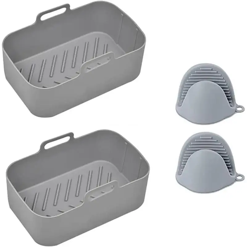 Reusable Air Fryer Pad Rectangular Air Fryer Basket Silicone Material for Ninja Dropship image 3