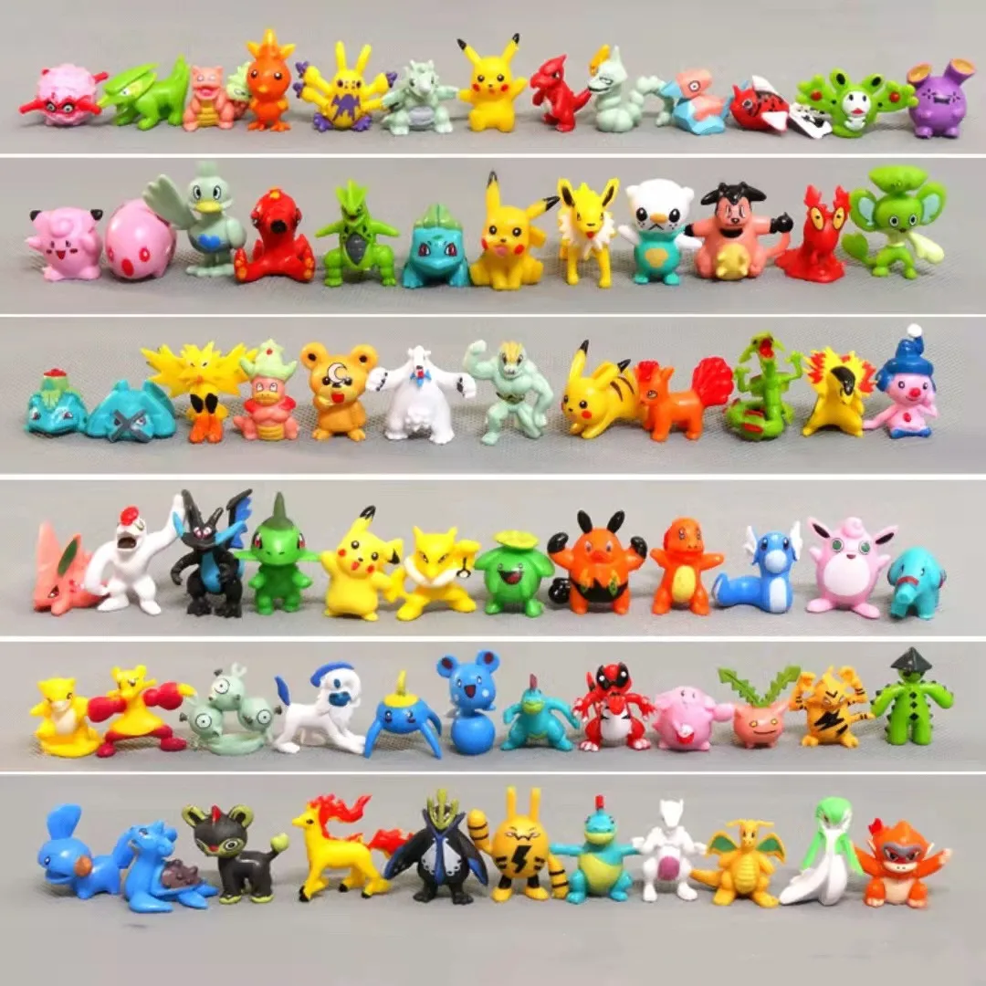 48/96/144pcs No Repeat Mini Pokemon Action Figure 2cm Anime Pikachu Figures Model Toy for Kids Collect Dolls Birthday Gifts