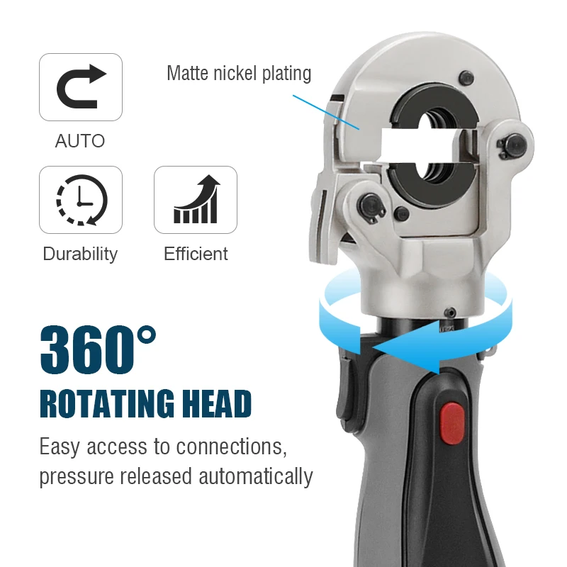 PA-1632 High Power Hydraulic Mini Battery Powered Pipe Crimping Tool Li-ion Rechargeable Tool Stainless Steel Pipe Crimper