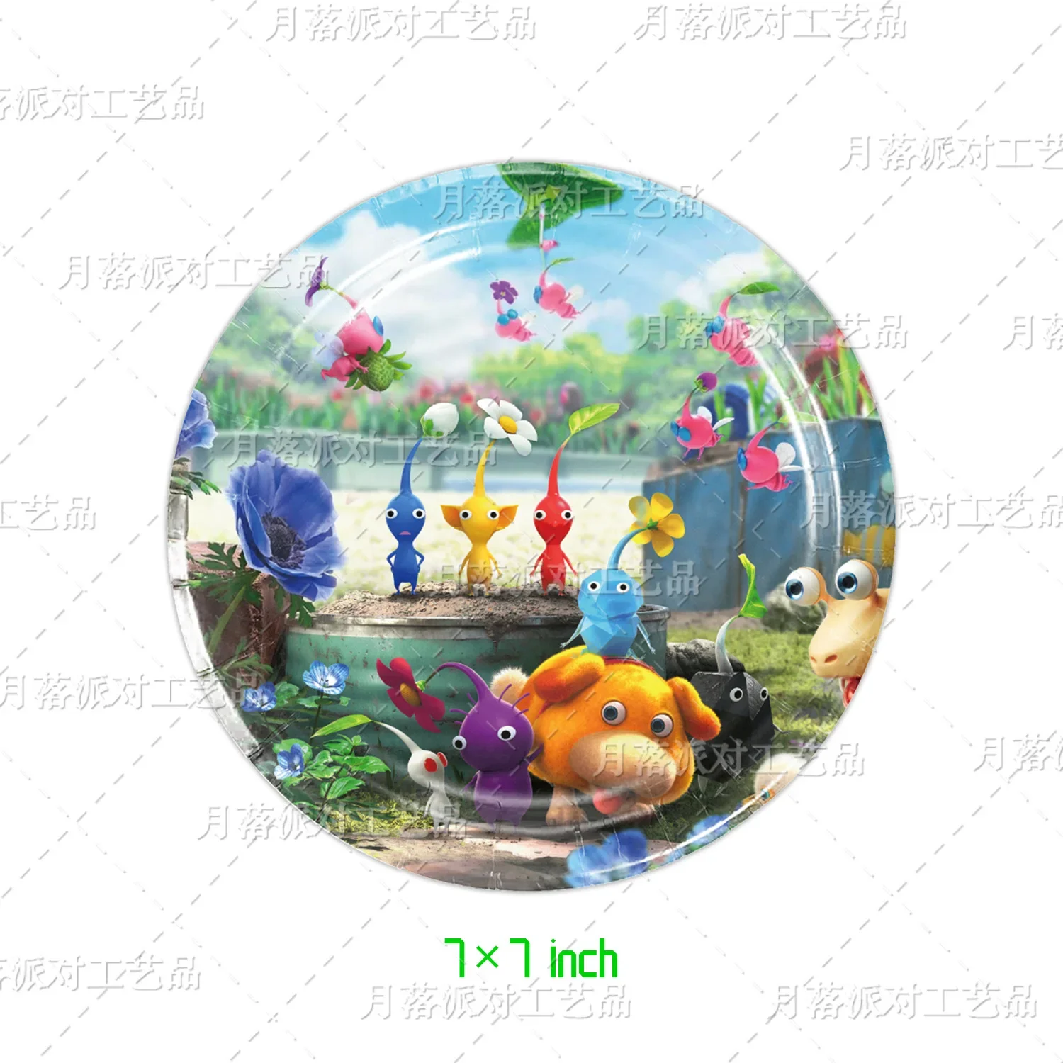 Pik-Min Originality Strategy Game Theme Birthday Party Decorative Disposable Tableware Balloon Backdrop Baby Shower Gift