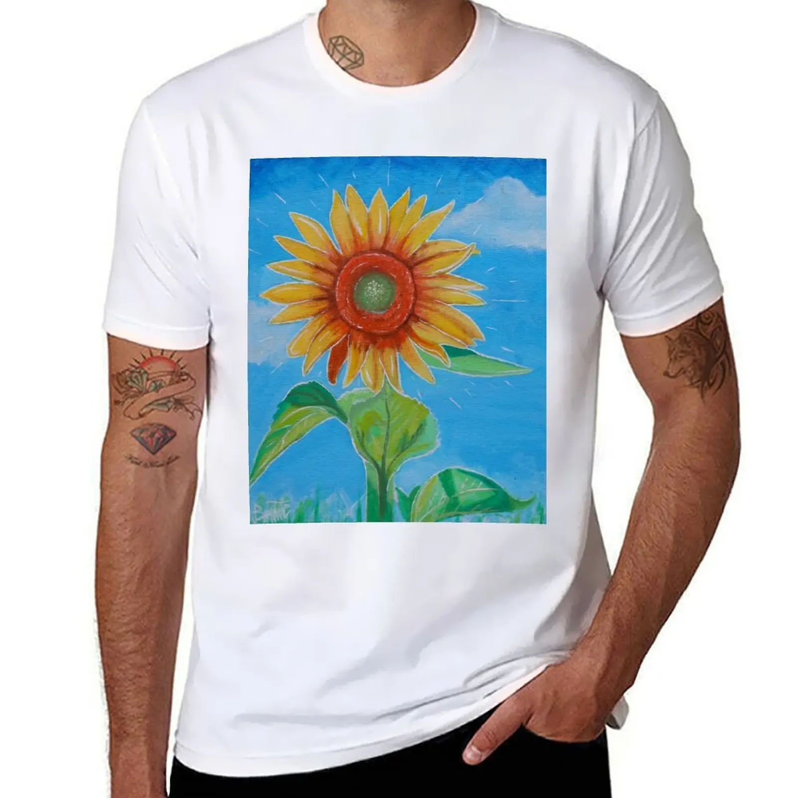 

Sunflower T-Shirt black cotton t-shirt plain for man package man t shirt cotton T-Shirt