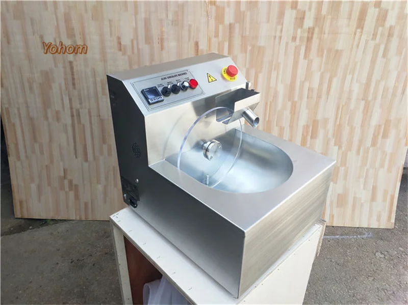 Commerical 8kg Chocolate Heater Melting Tempering Machine Chocolate Bar Snanks Covering Molding Mixing Machinery