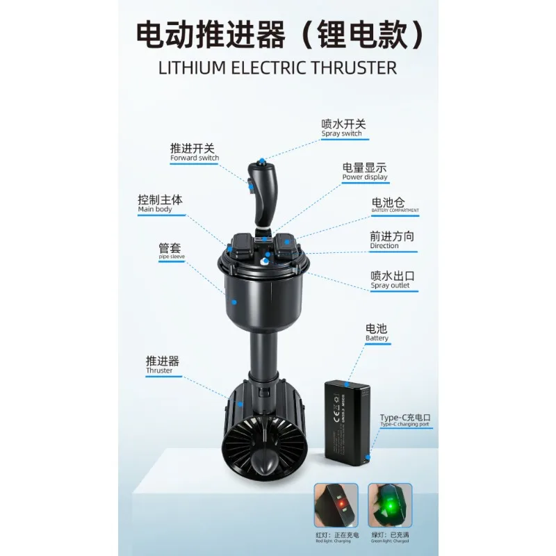Electric inflatable floating row with sunshade inflatable motor, floating row with double motor inflatable recliner