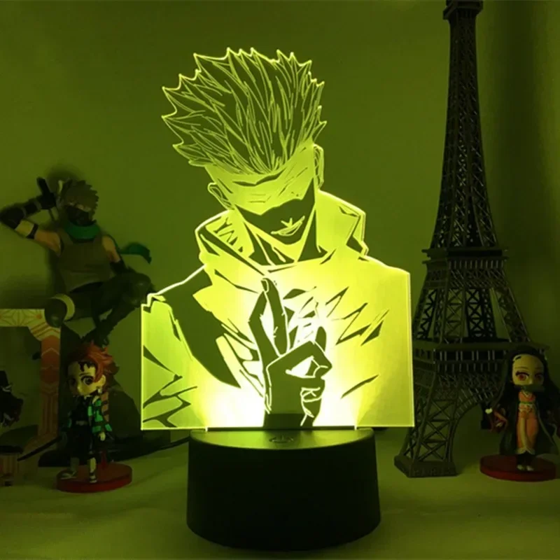 Jujutsu Kaisen Gojo Satoru Nanami Kento Sukuna 3d Led Lamp for Bedroom Anime Figure Night Lights Mange Room Decor Boys Gift