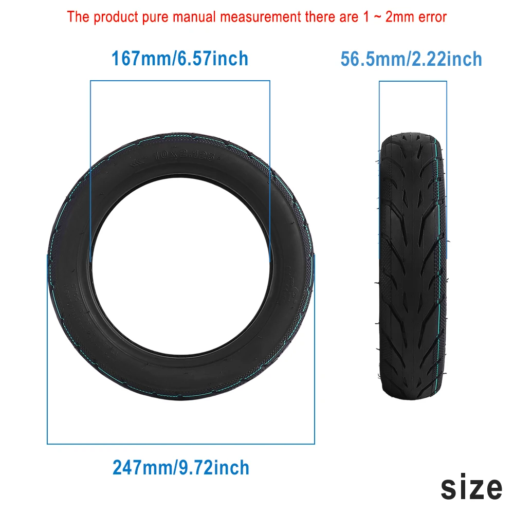 10x2.125 Inner Outer Tires 10 Inch Outer Tyre For Segway Ninebot F20 F25 F30 F40 Electric Scooter Inflation Inner Tube Wheel Par