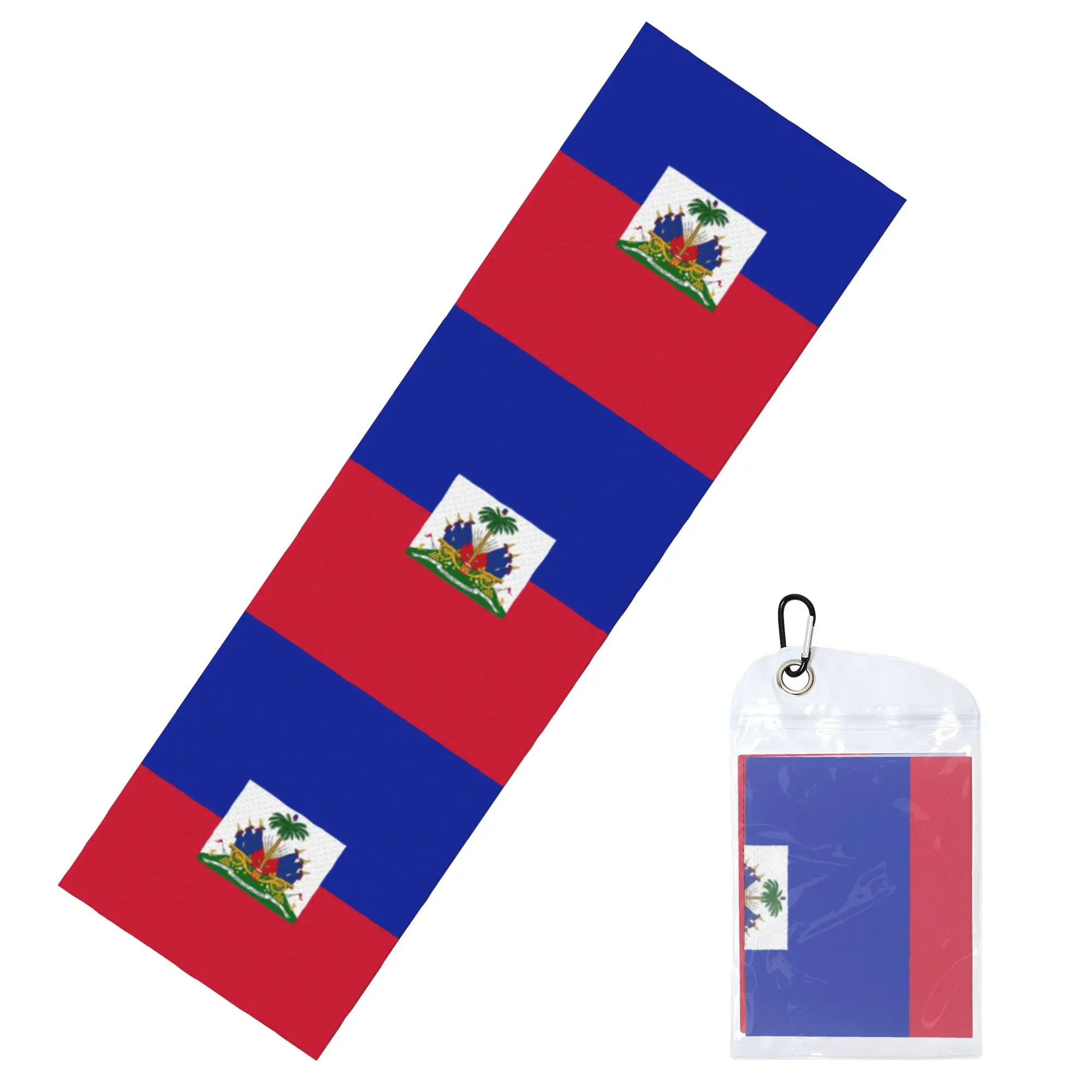 Flag of Haiti Cold Exercise Towel   Super Soft Breathable Instant Cooling Towel Yoga Towels