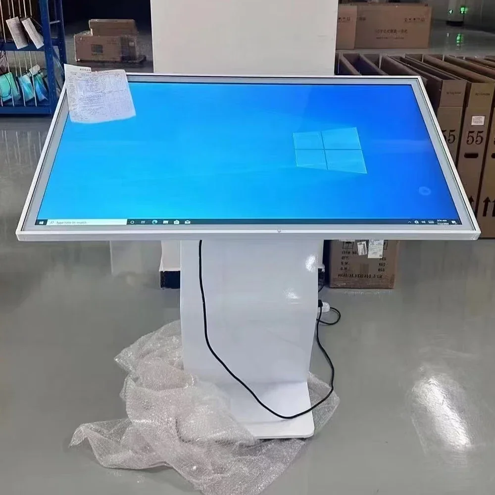 43 50 55 65 Inch Floor Standing Interactive Touch Screen Display Kiosk Android Information Kiosk Self Service Kiosk