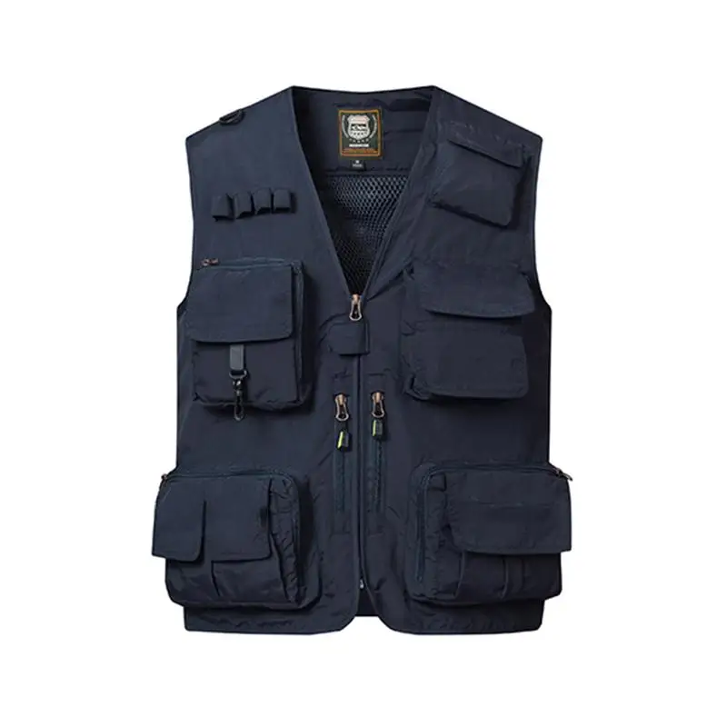 Outdoor Sport Multi Pocket Vest For Men Repairman Electrician Welder Car Repair Photography Fishing Multifunctional Jacket
