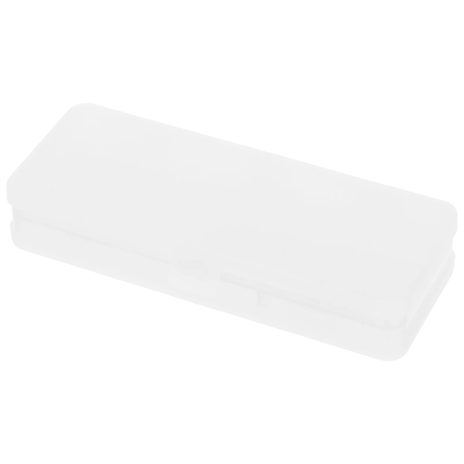 

Double Layer Pencil Box Large Capacity Transparent Frosted Plastic Organizer Snap-Tight Lid High Capacity Pen Box For