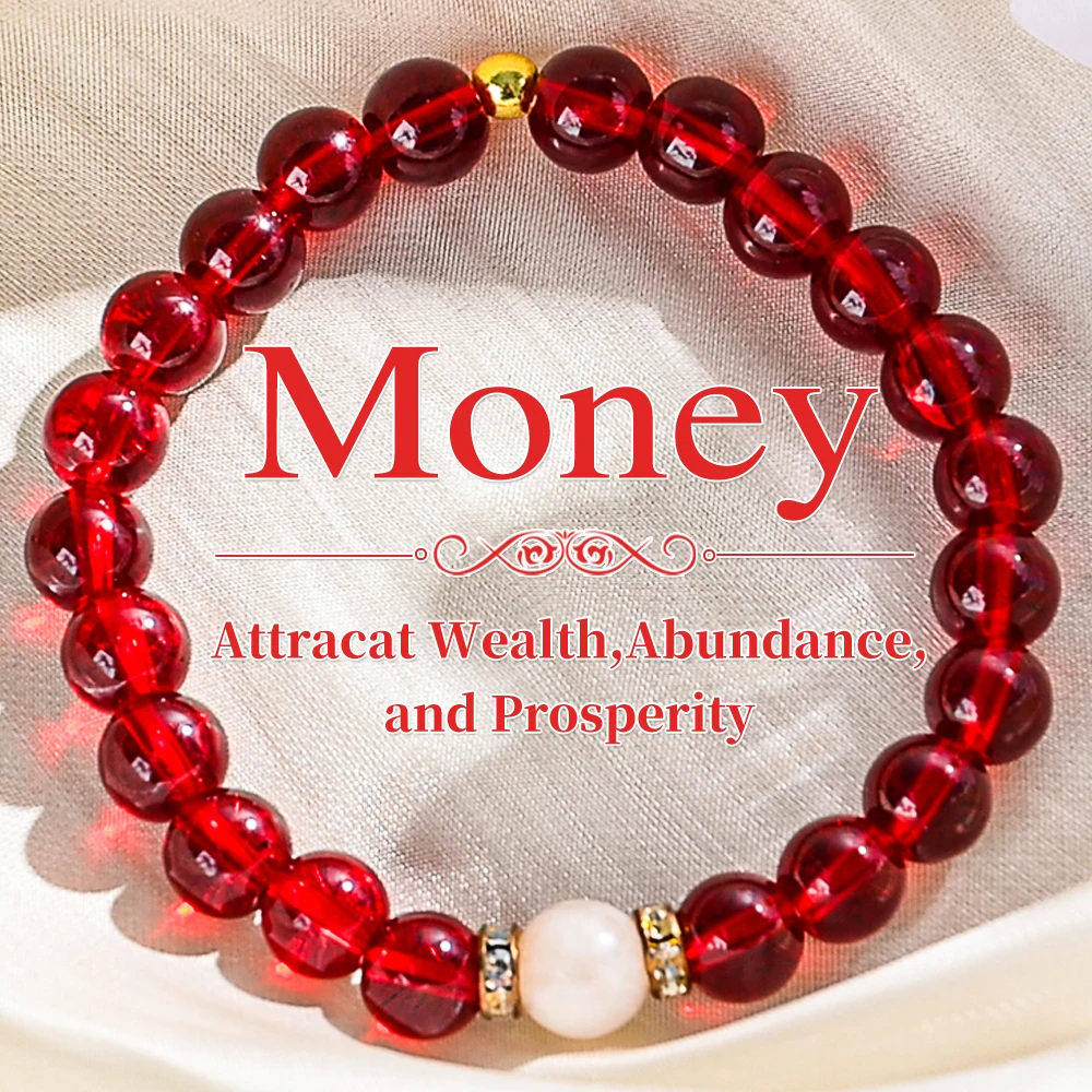 1 pulsera de riqueza de dinero curativo de prosperidad y abundancia: pulsera de relajación, mejora de éxito, adecuada para uso diario
