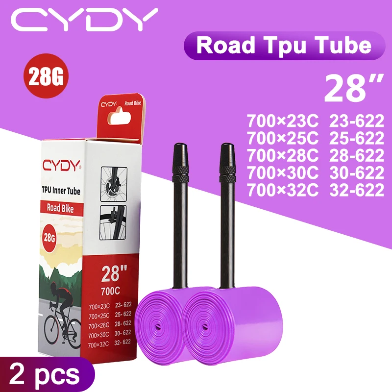 28g CYDY Rennrad TPU Schlauch 700x23C 25C 26C 27C 28C 30C 32C Fahrradreifen Kamera Reifen 700C Pneu Aro Französisches Ventil