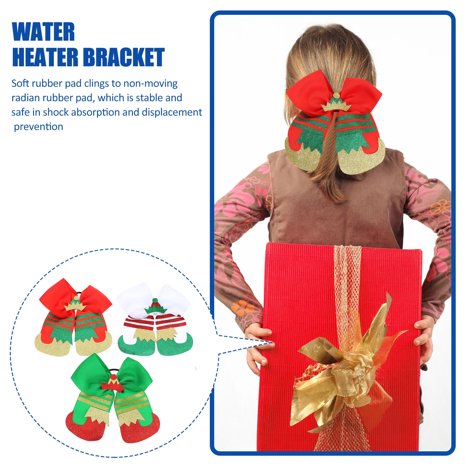 

3 шт. привлекательные резинки для волос с бантиками, праздничные привлекательные веревки, держатель для хвоста, Рождество