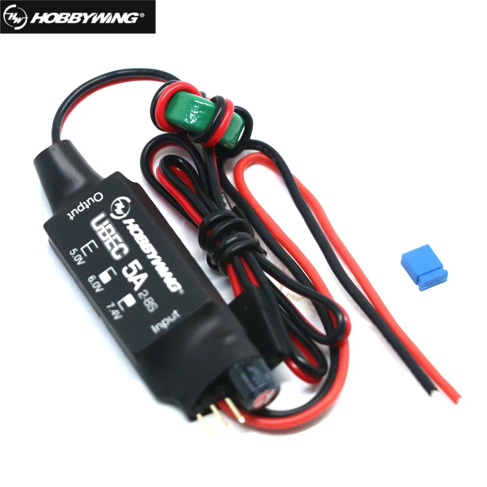 Hobbywing 5A Ubec V2 Air High Voltage Regulator Module 2-8S 5V 6V 7.4V 5A Adjustable BEC For RC Car Parts