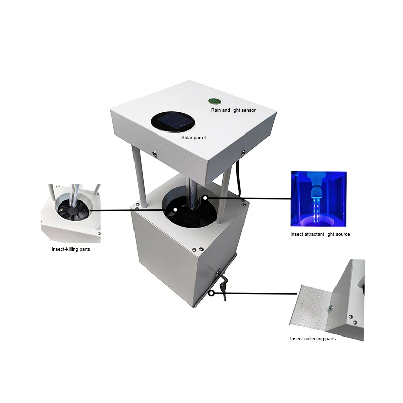2026 Physical Insecticidal Non Toxic No Harm Solar Insecticidal Lamp for Vegetable Greenhouses