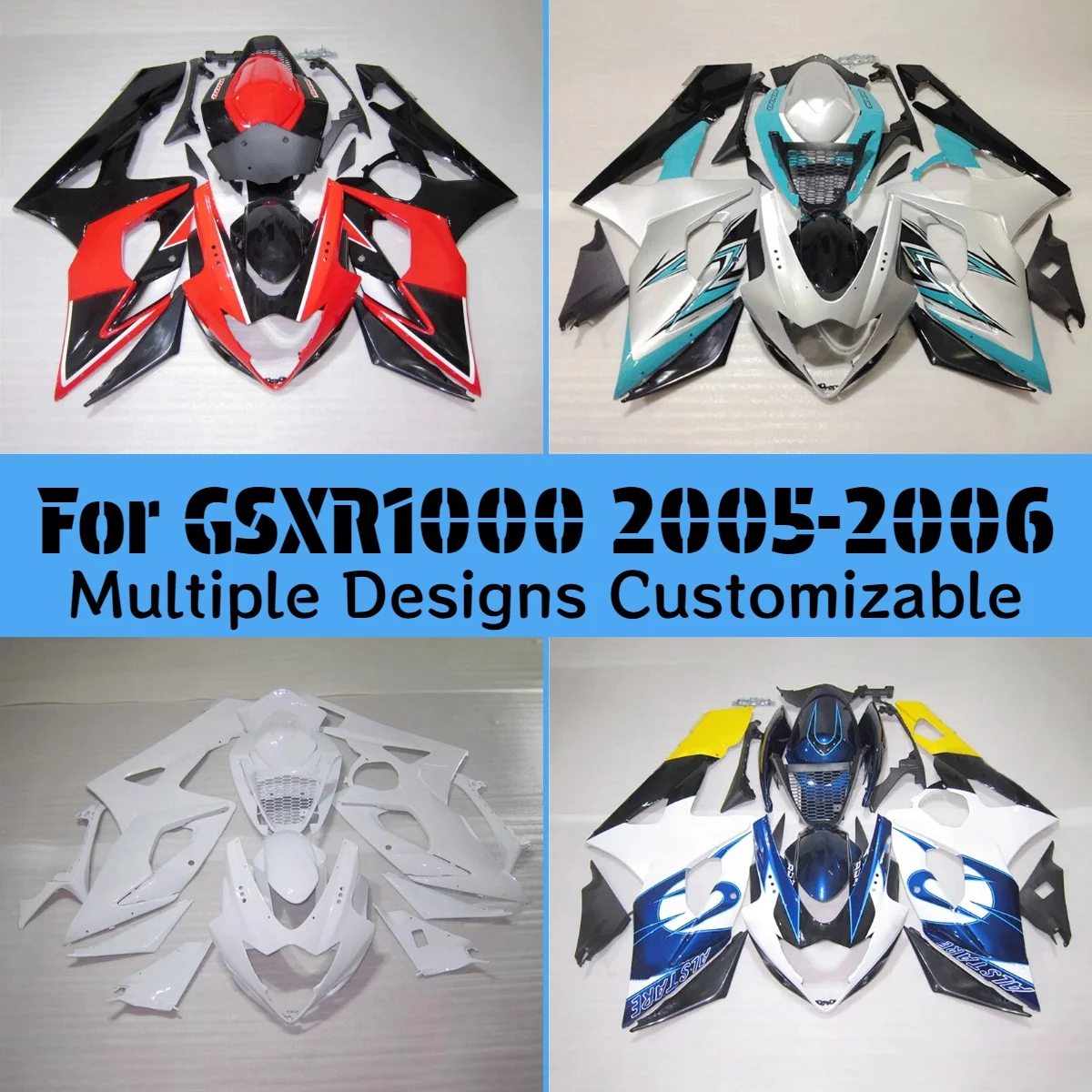 

Комплект обтекателей для мотоцикла GSXR 1000 2005 2006, послепродажные обтекатели, инъекционная панель кузова для GSXR1000 05 06