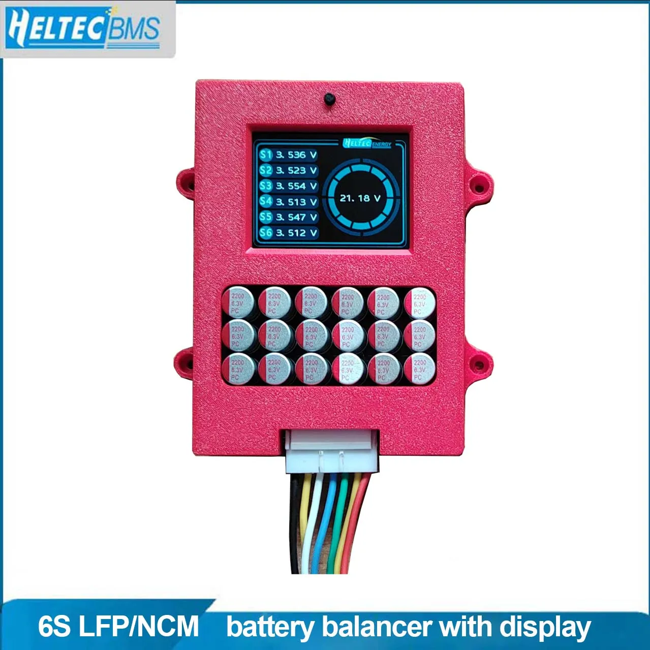 Heltec Equalizer with TFT display 6S 5A Active balancer with voltage Lifepo4 LTObattery voltage tester energy transfer equalizer