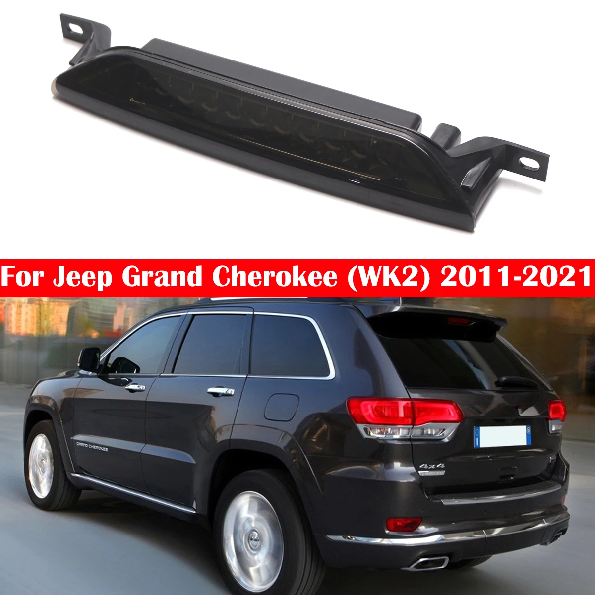 

Car Black High Mount 3rd Brake Stop Light 5303754AC For Jeep Compass 07-16 Grand Cherokee 11-21 Dodge Caliber 07-12 Durango11-20