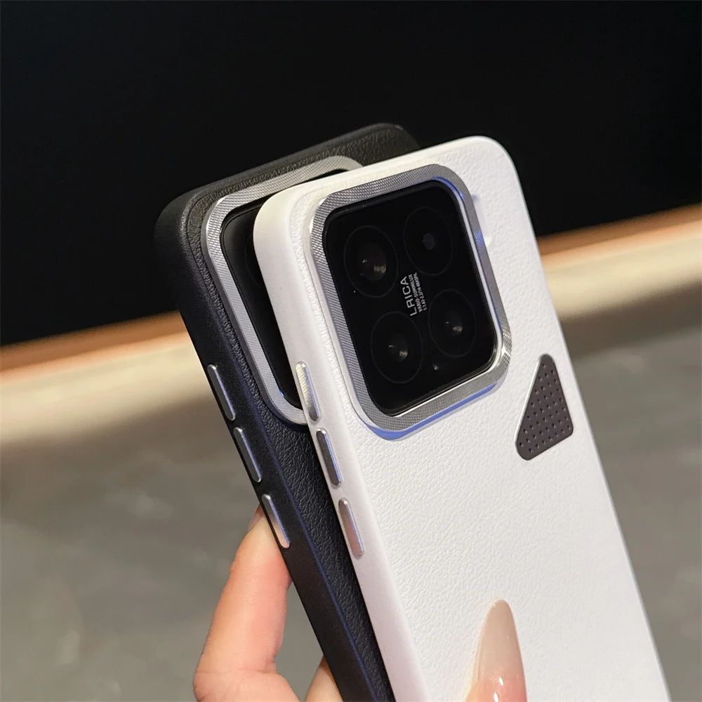 حافظة جلدية أصلية لتبديد الحرارة لهاتف Xiaomi 15 14 Pro حافظة معدنية مضادة للصدمات لهاتف Xiaomi 15pro Mi 14Pro