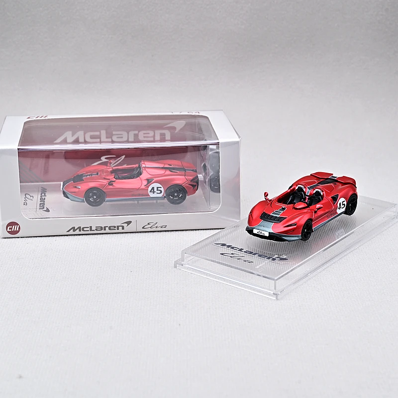 

CMModel 1/64 Mclaren Elva Supercar Diecast Model Metallic red 45#