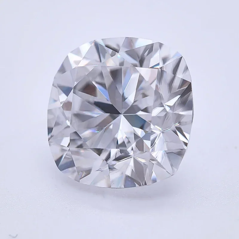 Mais alto grau super branco forma de almofada quadrado moissanite d cor vvs1 encantos superiores materiais de fabricação de jóias com certificado